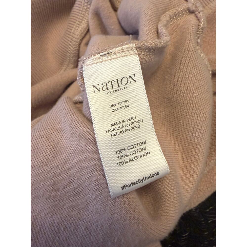 Nation LTD Sweatshirt Women's Medium Pink Terry - Picture 5 of 7